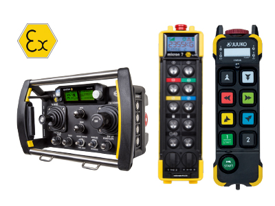 Kontrol joystick untuk pergerakan crane presisi