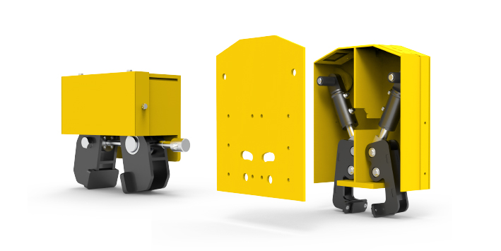 Storm brake hidrolik penjepit rel untuk perlindungan angin gantry crane