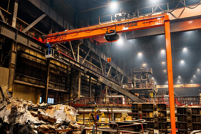 Hoist semi gantry crane